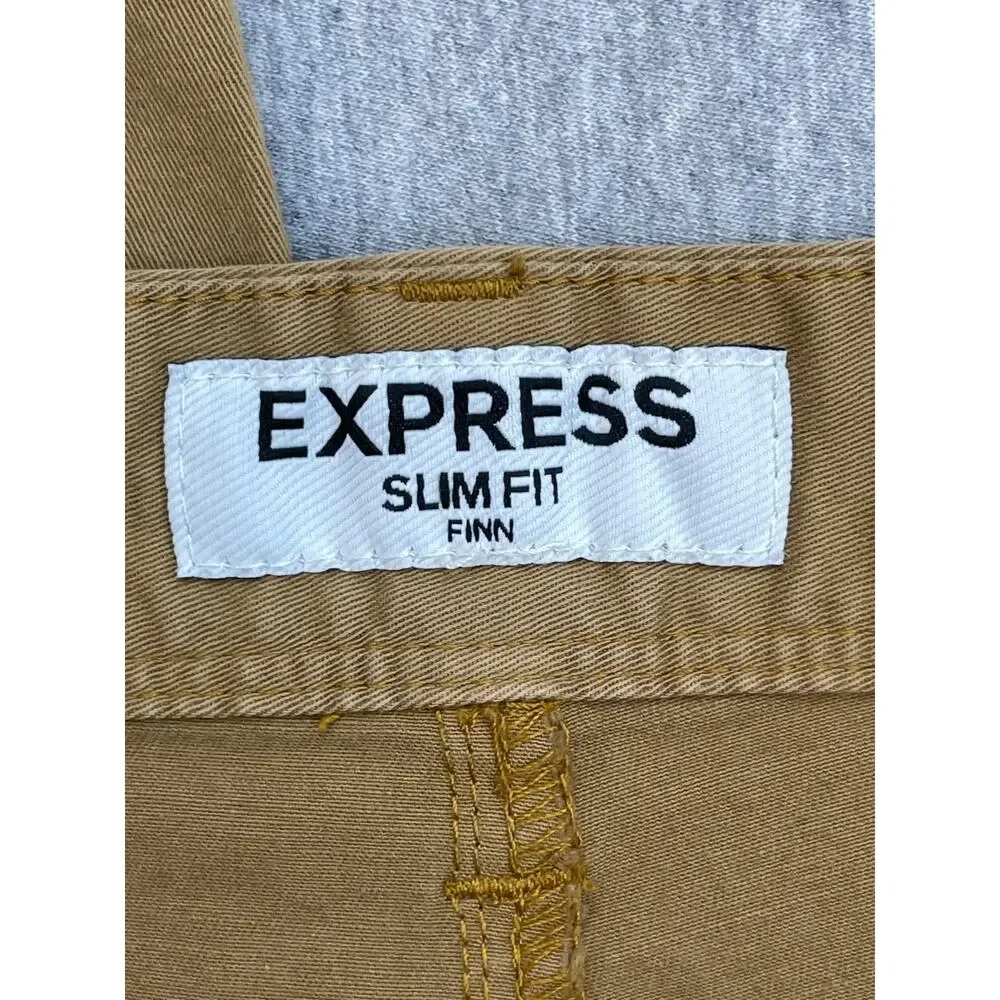 Banana Republic Pants Men 36 x 32 Brown 100% Cotton Stretch Slim Fit Gavin Chino